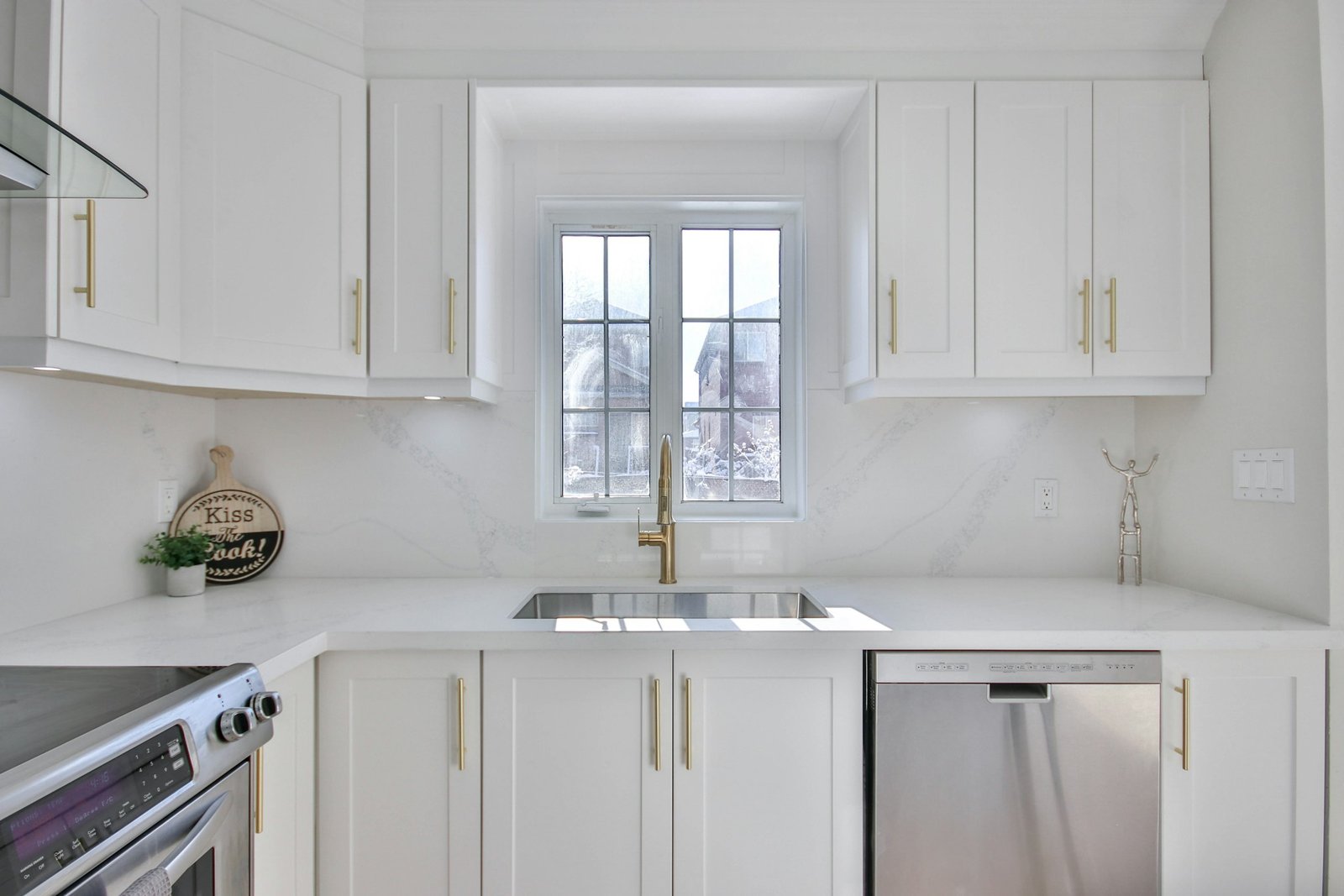 Bright finished kitchen interior